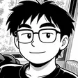 Black and white manga-style drawing of Lingwei Wu